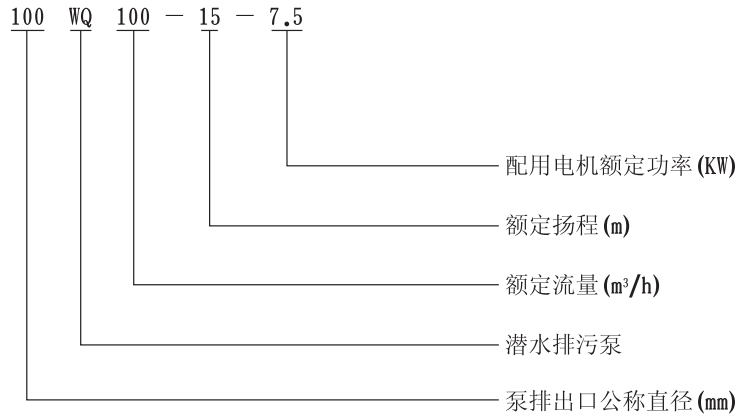 QW（WQ)潛水式無堵塞草莓视频APP下载汚型號意義